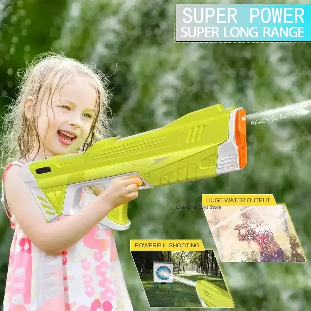 Electric water guns for children and adults, powerful jet guns, fully automatic water suction, outdoor pool play