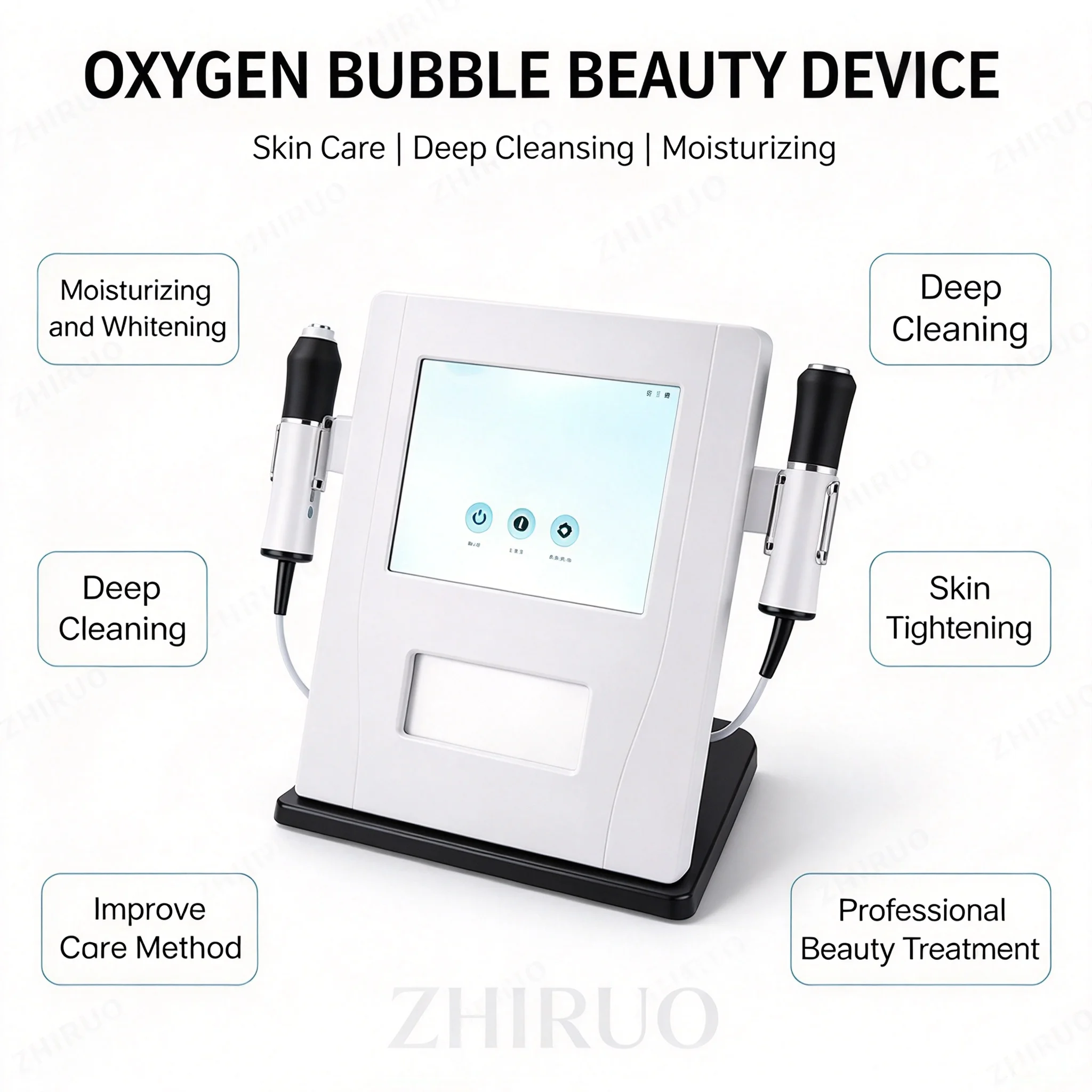 Factory Price CO2 Oxygen Bubble Machine Facial Massage 3 In 1 Oxygenation Rf Therapy Super Facial Whitening Rejuvenation Device