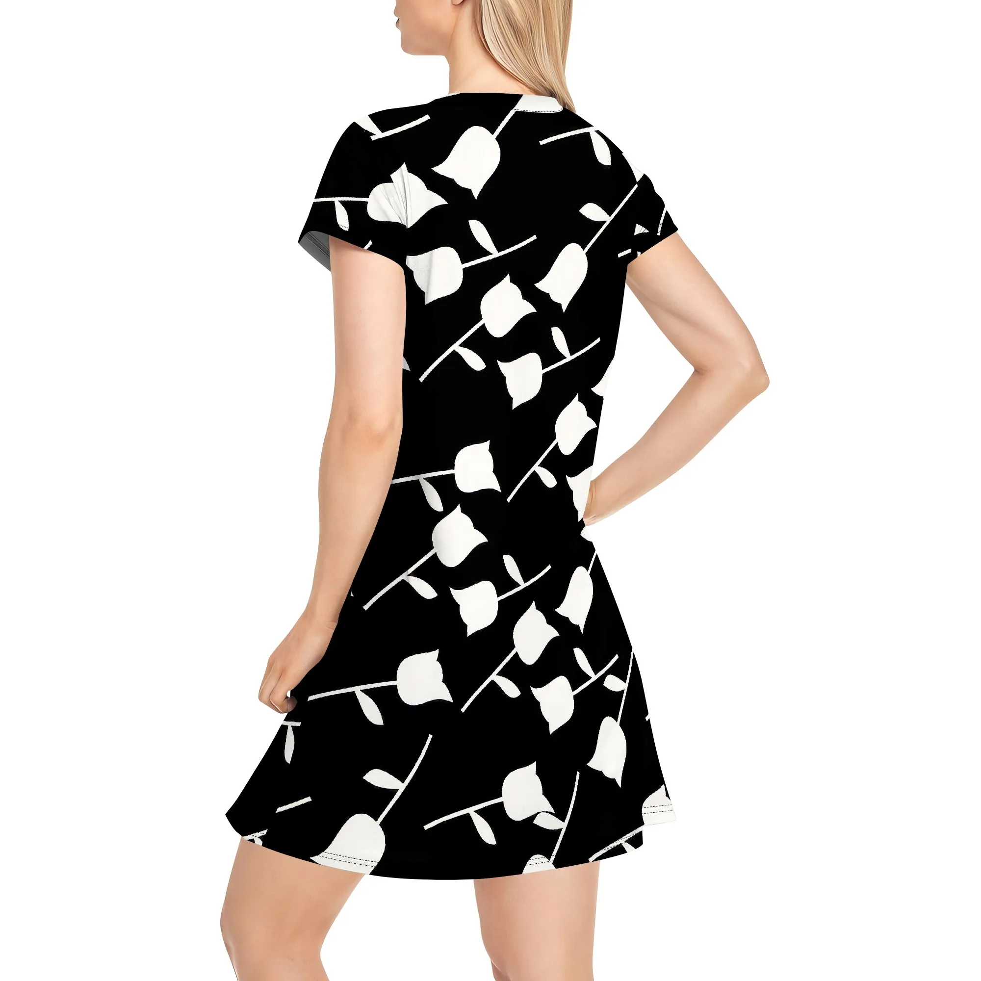 Women’s Casual Summer T Shirt Dress Loose Short Sleeve Tunic Dress for Women