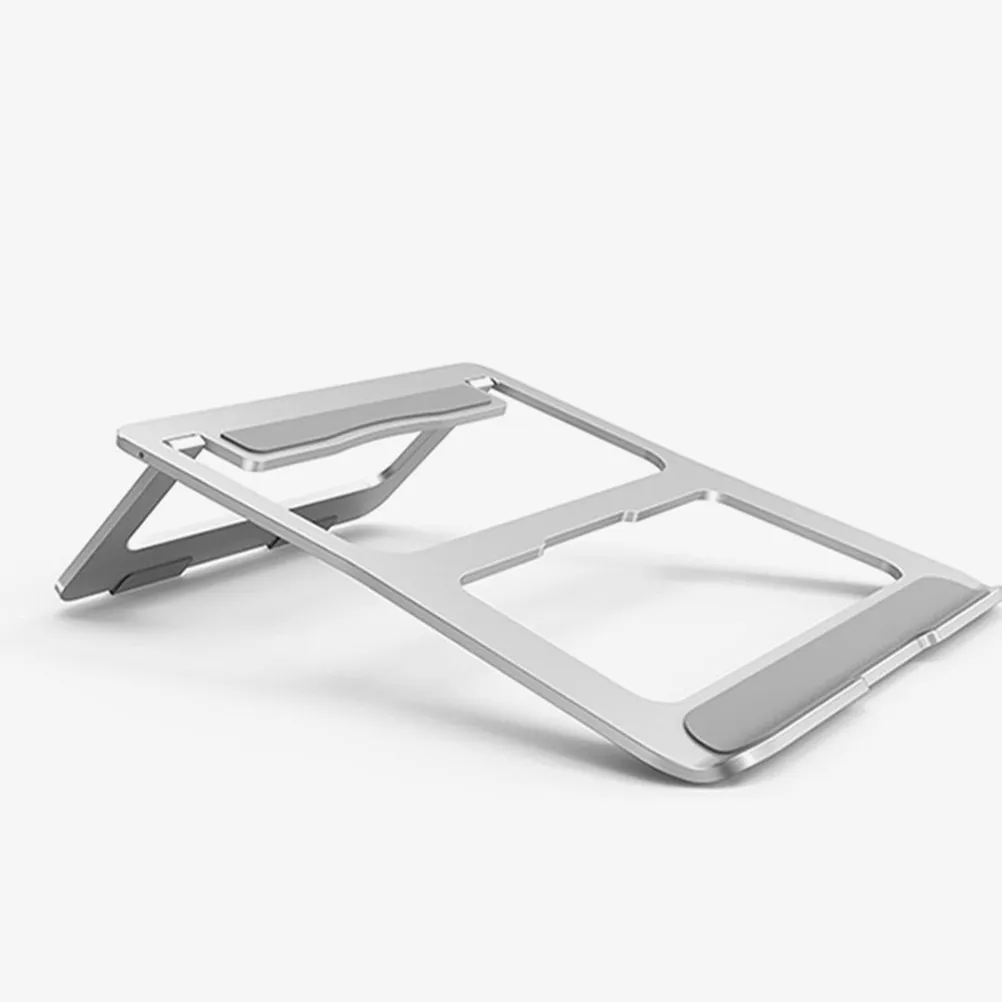 

Складная подставка для ноутбука из алюминиевого сплава, полая конструкция, эргономичная, с регулировкой наклона на 18 градусов, охлаждающая, устойчивая подставка для компьютера
