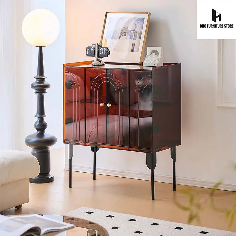 

Acrylic Sideboard Cabinet Modern Storage Living Room Antique Wine Cabinet Light Luxury Hallway Storage Cabinet Entry Console