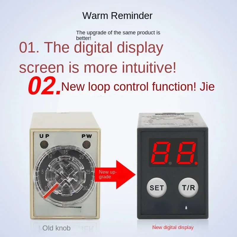 Small digital display time relay cycle time control delay device