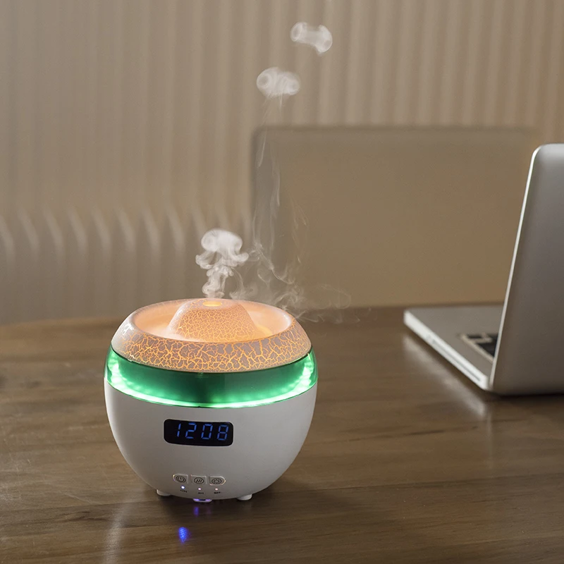 2024 Nieuwe Xiaomi Vlam Aroma Diffuser Humidificador Kleurrijke Lichte Kwallen Spray Vulkaan Geur Olie Luchtbevochtiger Met Afstandsbediening