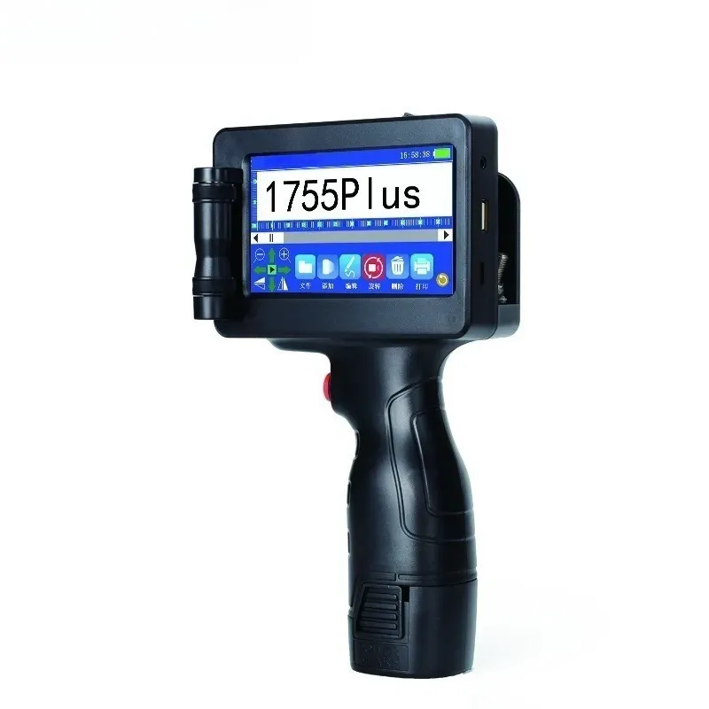 Portable Smart Handheld Inkjet Coding Printer Industrial Batch Number Date Coder for Production Line Food Packaging Carton Box