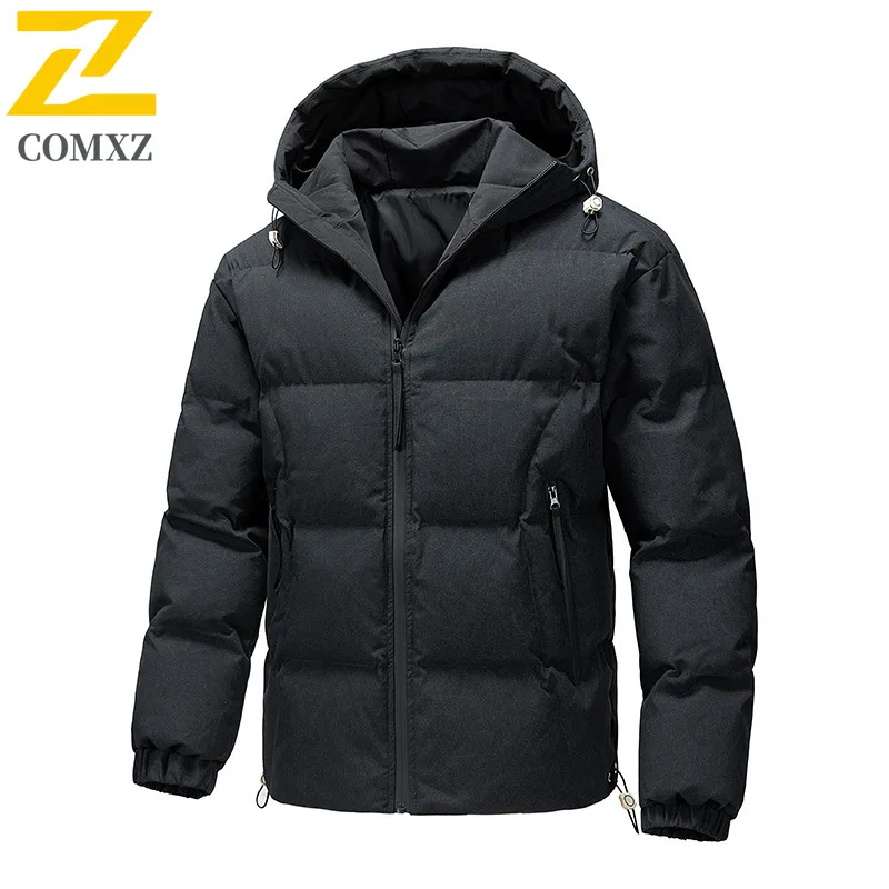 COMXZ Top Luxury Men Padding Coat Fashion Splicing Outdoor Riding Windproof Coat Casual Street Style Windproof Autumn Garment