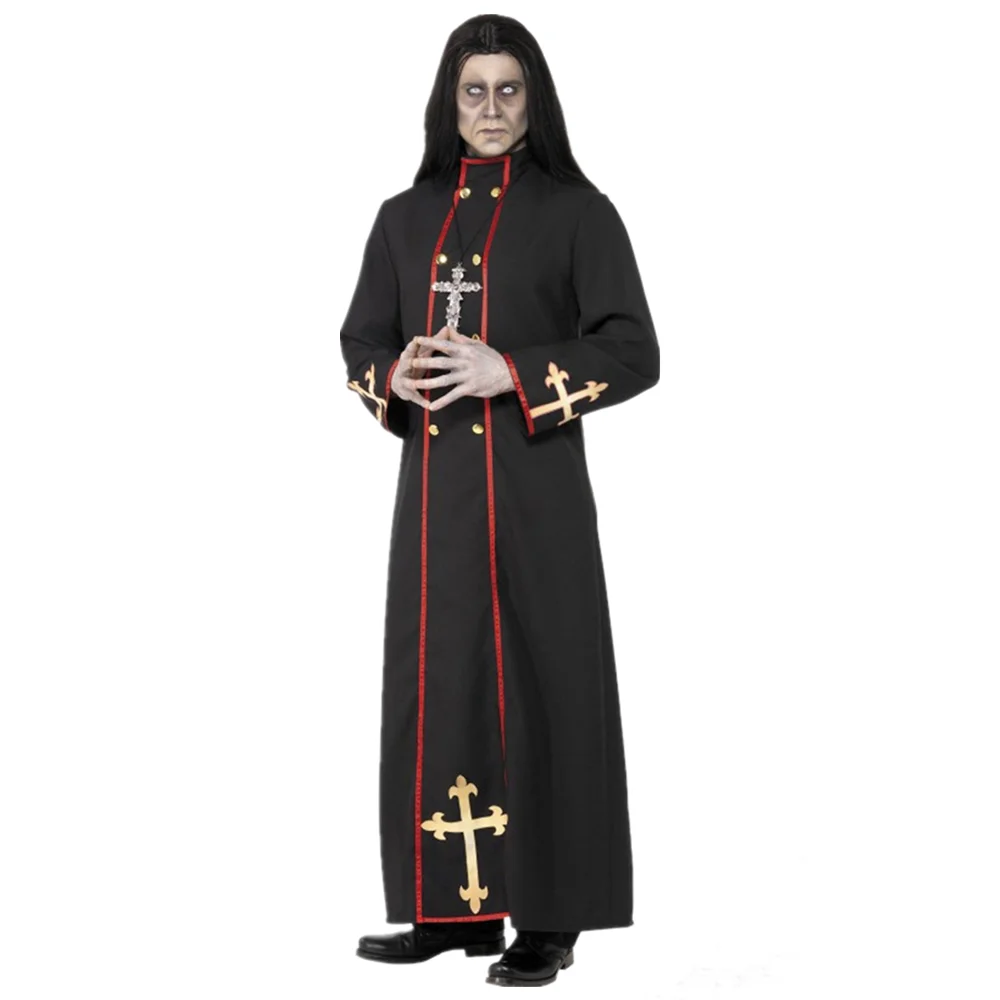 Adult Men Halloween Jesus Christ Mary Godfather Priest Costumes Stage Party Cosplay Fancy Dress