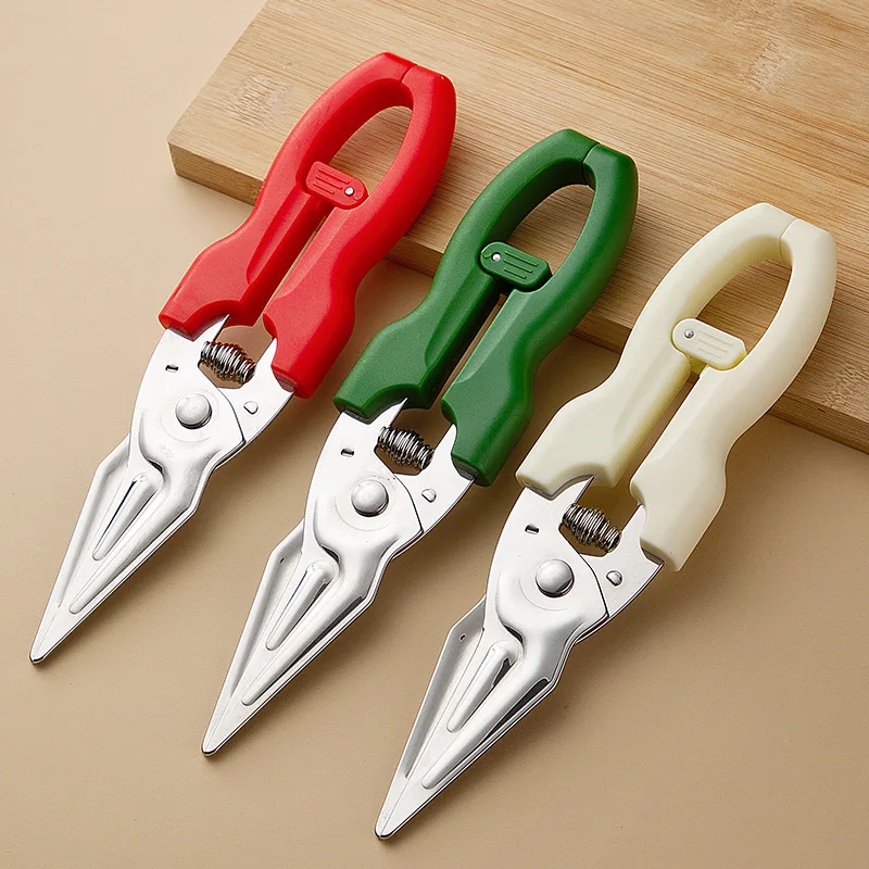 Multi-Functional Stainless Steel Magnetic Kitchen Scissors Detachable Home Chicken Bone Food Scissors For Meat Vegetables