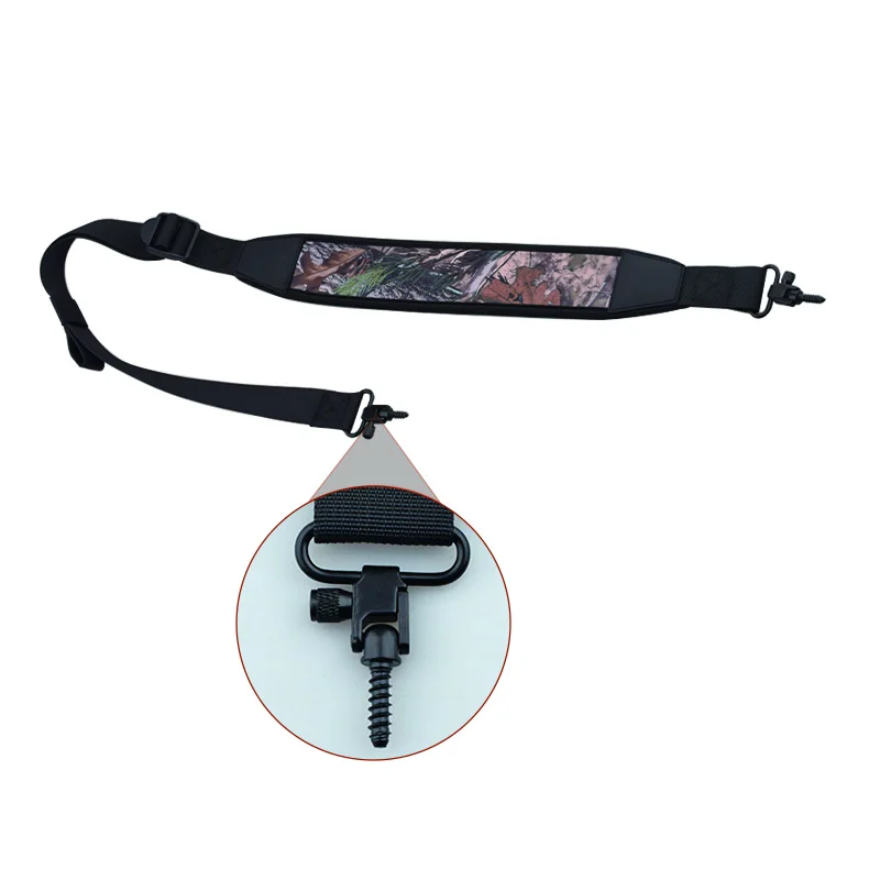 

Adjustable Nylon 2 Point Tactical Sling Shoulder Strap with Swivels Durable Padded Quick Release Belt Outdoor Camouflage