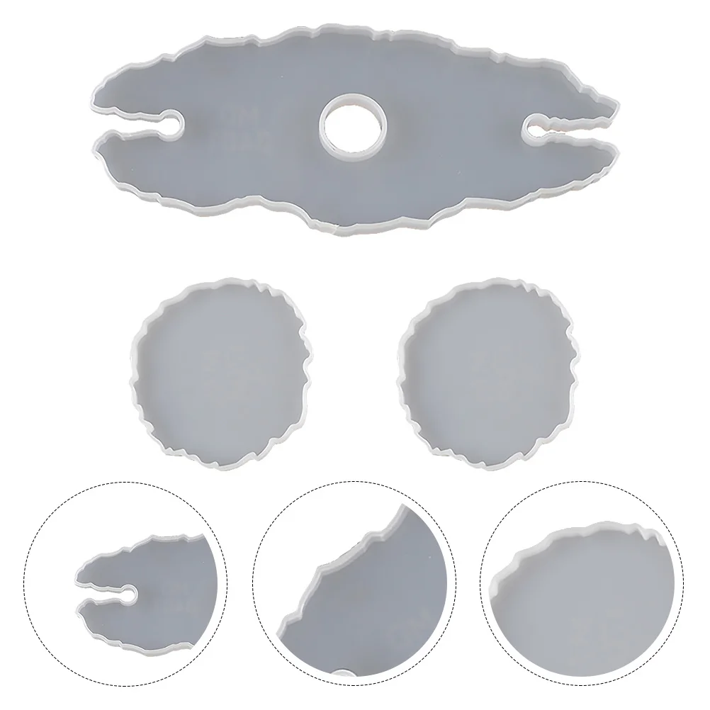 

1 set Crystal Epoxy Resin Mold Set Silicone Diy Coaster Wine Glass Holder Large Capacity Irregular Lace Table Decoration Craft