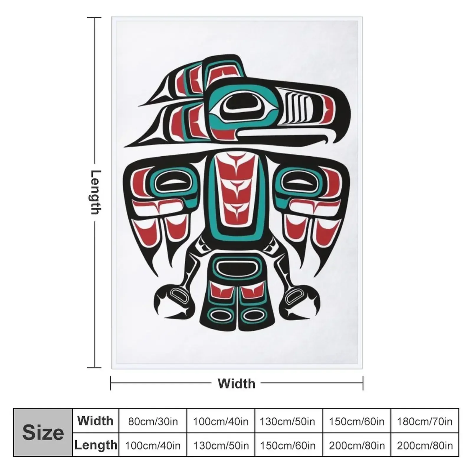 Haida Tlingit Native Raven Totem Throw Blanket Cute Plaid for sofa For Decorative Sofa Blankets Sofas Of Decoration Blankets