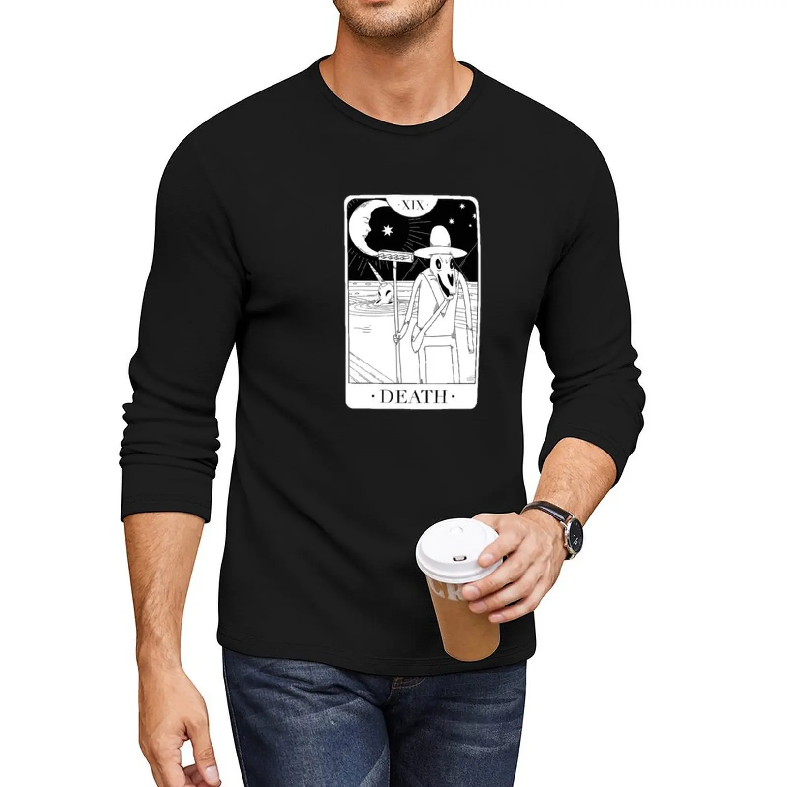 Tarot Card - death Long T-Shirt cute tops mens vintage t shirts