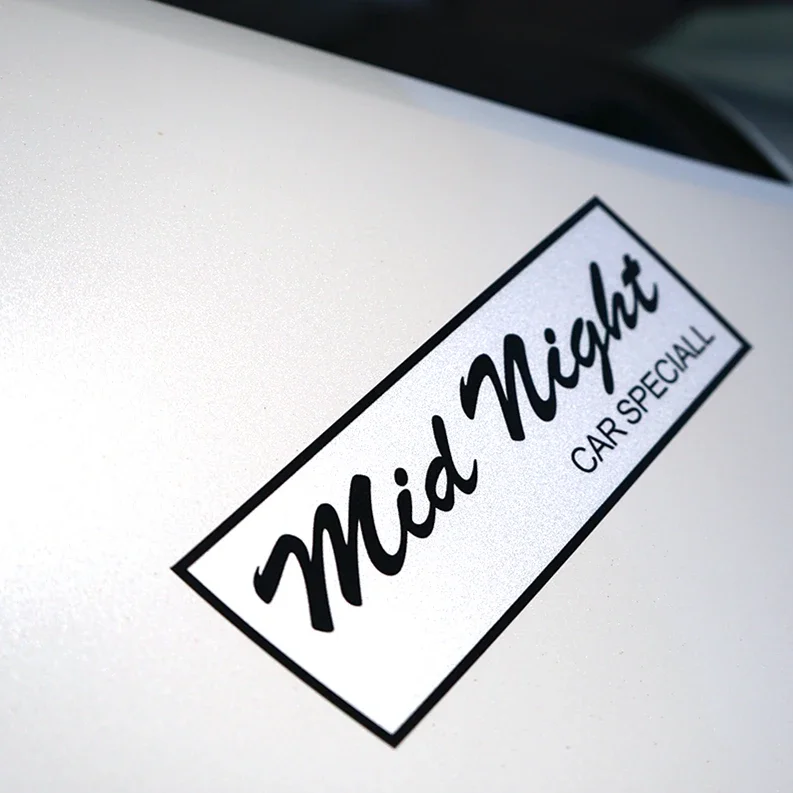 Cool Midnight Racing Vinyl Sticker Speed‑themed Graphic Decal for Car Bike Motorcycle Helmet Laptop Water Bottle Scooter Luggage