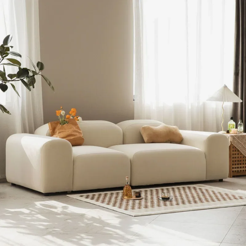 Vintage tofu module sofa bread and cream homestay simple modern living room small unit bedroom internet famous style