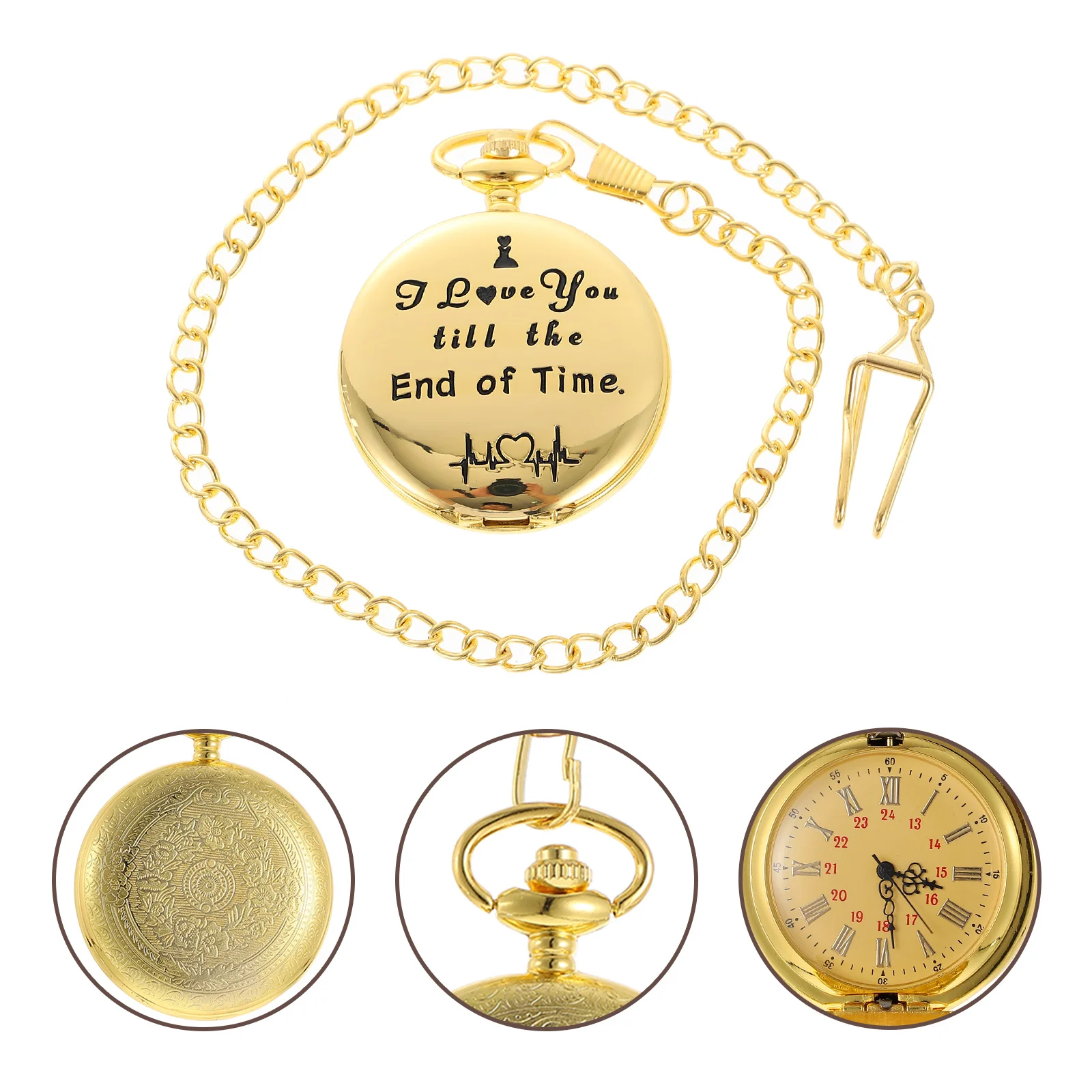

Style Pocket Watch Retro Hanging Chain Precise Timing Decorative Vintage Design Portable Watch Men Women Use