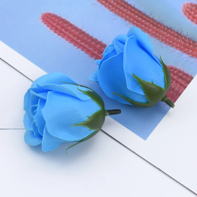 50/100PCS Künstliche Blumen Bade Seife Blume Hause Zimmer Valentinstag Hochzeit Decor Festival Teddybär Rose Braut zubehör – Detail 11