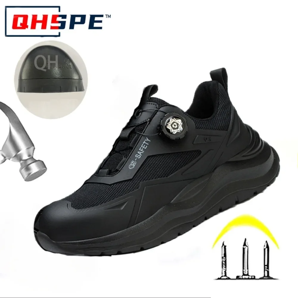 Lightweight Safety Shoes Steel Toe Anti Smash Puncture Proof Breathable Slip Resistant Work Boots Industrial Protective Footwear