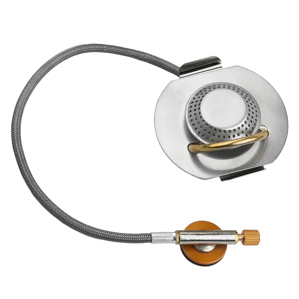 Camping Gasherd Kopf Edelstahl Winddicht Drucklosen Ofen Split Brenner Umwandlung Adapter Outdoor Kochen Herd Teil