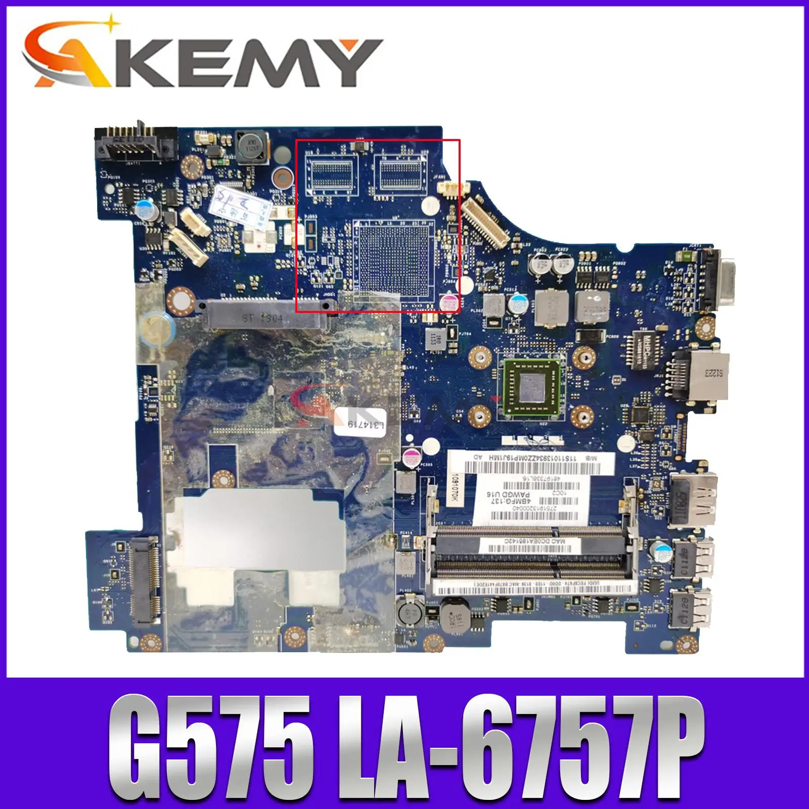 

Материнская плата для ноутбука LENOVO Ideapad G575 EME450, материнская плата LA-6757P без HDMI DDR3