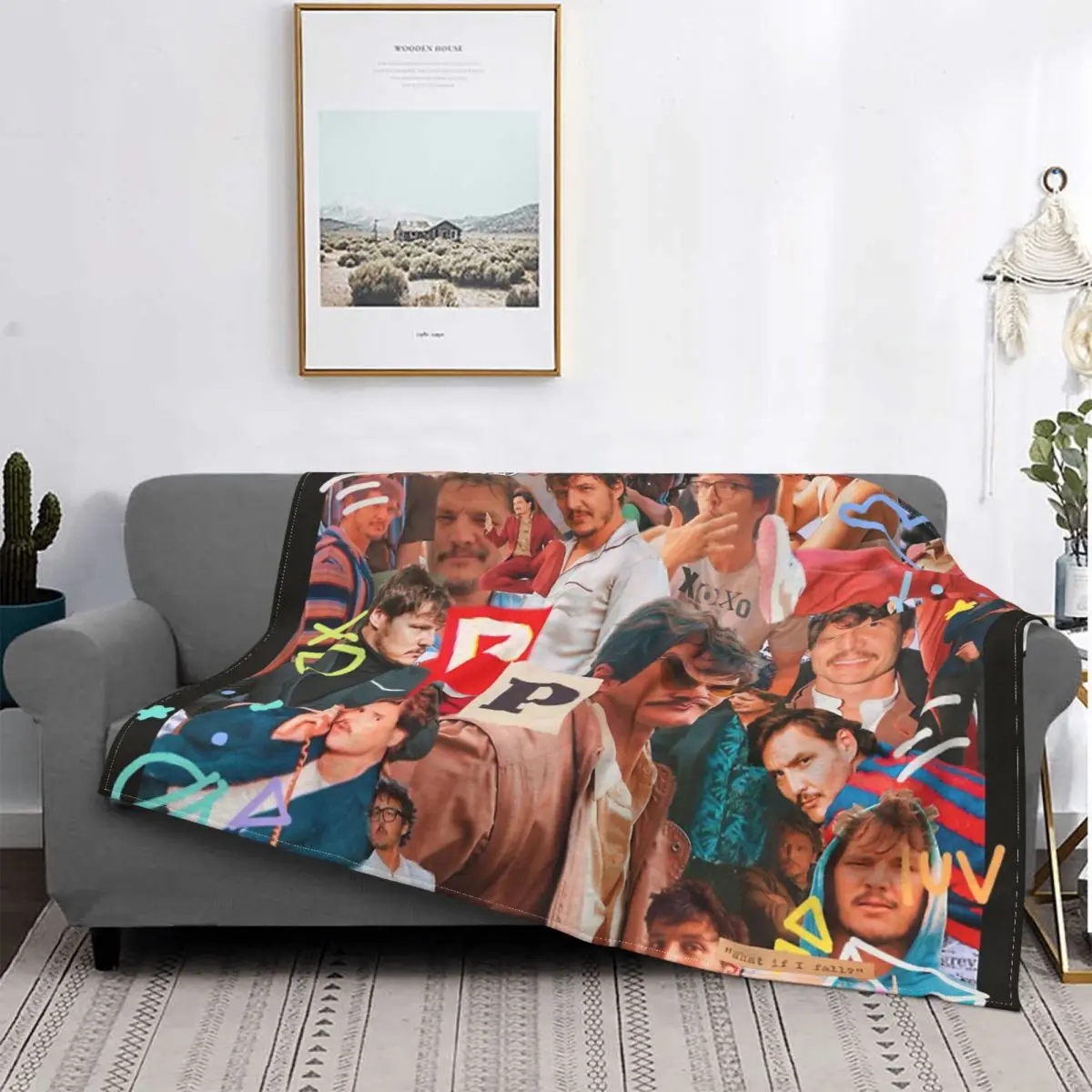 Meilleur acteur de groupe Blanket Fleece Plush All Season Super Soft Pedro Pascal Collage Throw Blankets For Car Rug Piece