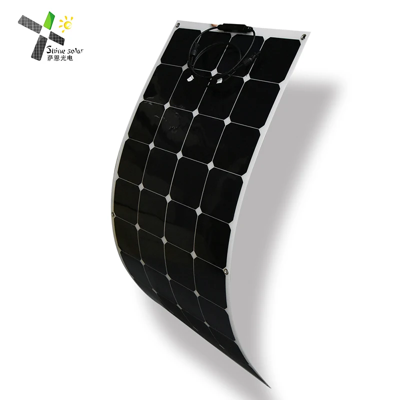 Hot selling 105W 120W Sunpower ETFE Waterproof Flexible Solar Panel For RV Boat Use