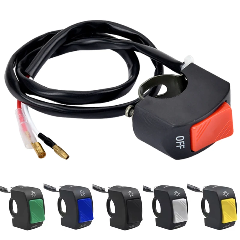 1/2Pcs Motorcycle Switch ON/OFF Button Universal Moto Scooter Second-line Headlight Handlebar Switch Modification Accessories