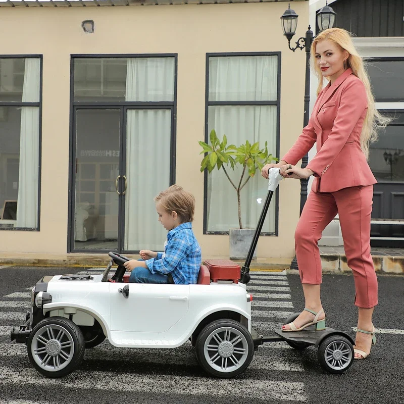 car four-wheel remote control car men and women children baby toy car can sit adult parent-child baby stroller