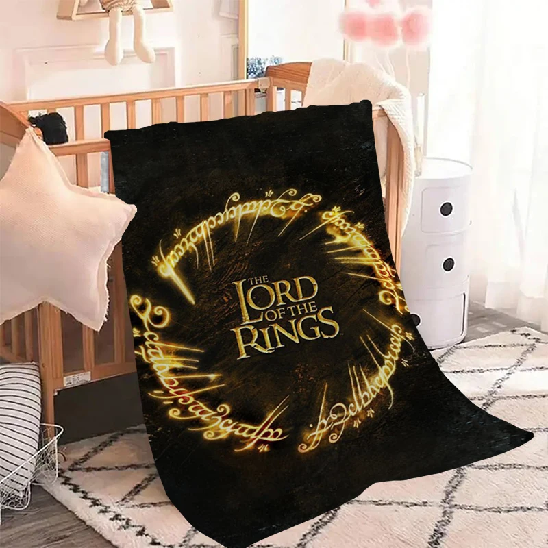 T-The L-Lords of the R-Rings Movie Throw Microfiber Blanket Fluffy Bed Blankets for Decorative Sofa Knee Bedding Fleece Soft Nap