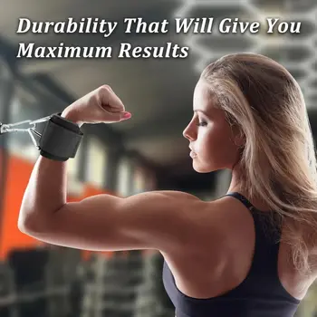 1個腕帶,適用於繩索訓練器,可調式氯丁橡膠襯墊,均碼,男女通用健身腕帶 10 最佳銷售 健身纜繩附件 - №7