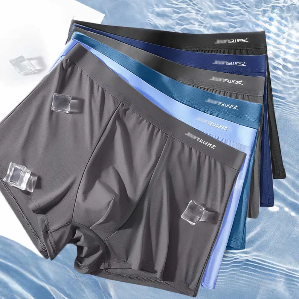 

Men's Underwear Sexy Shape Ice Silk For Boxer Shorts Summer Lightweight Sweat Wicking Breathable Men's Panties