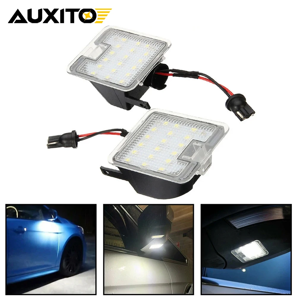 2Pcs CANBUS LED Under Mirror Puddle Light For Ford Kuga 2 Focus 3 C-Max 2 Escape Mondeo 4 Under Mirror Welcome Lamp White 12V