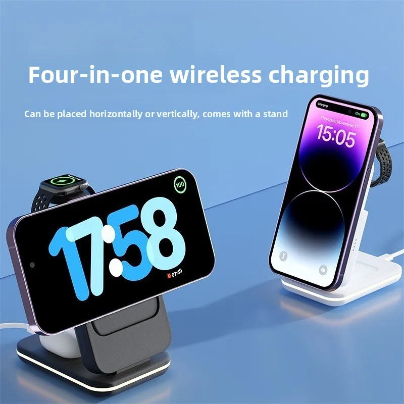 

High-quality Portable 5000mAh Power Bank 3 in 1 Wireless Charging Station for IPhone and IWatch Galaxy Watch for Phones Airpods