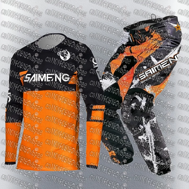 

Популярный мотоциклетный внедорожный комплект, гоночный комплект, дышащая футболка с длинными рукавами, комплект с длинными брюками, мужской и женский гоночный комплект для взрослых