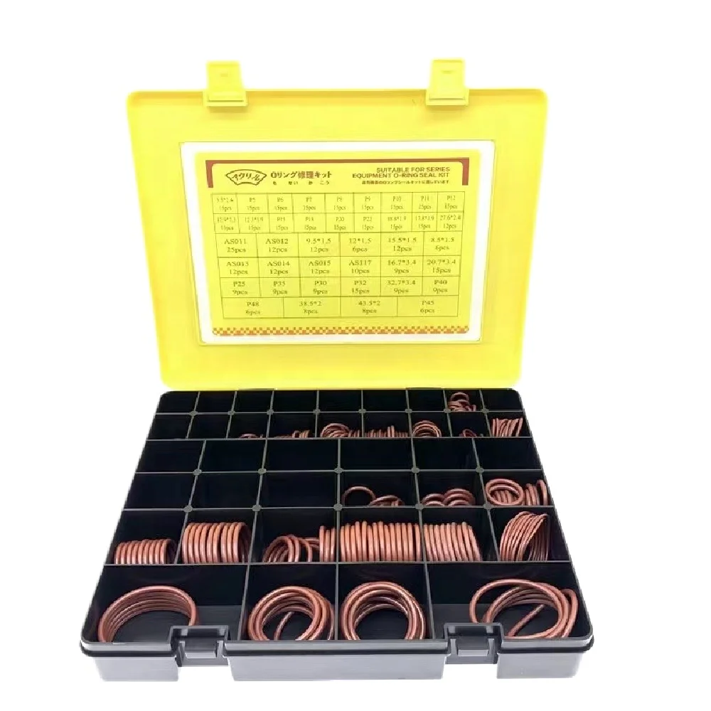 

Mechanical Assortment Standard O Ring Set Excavator Hydraulic Repair Oring Box Nbr Fkm Sfkm Silicone Rubber Seal O-ring Kit