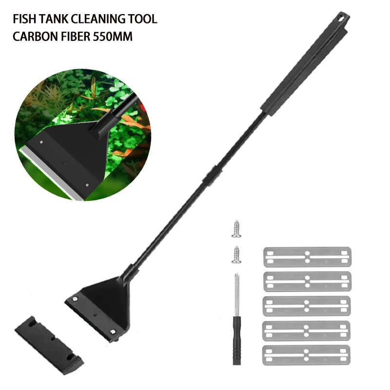 Aquarium cleaning tool fish tank flat sand algae removal dual-use glass algae removal scraper household cleaning supplies tool