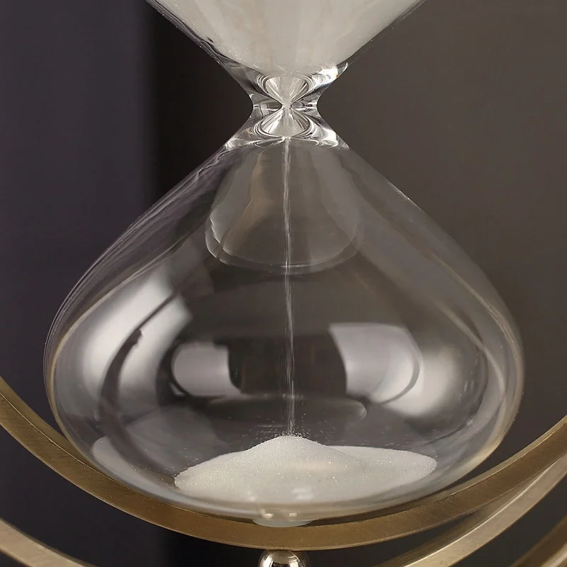 Aesthetic Sand Clock Vintage Globe Hourglass Sandglass Timer Desk Decor Luxury Living Room Decoration Ornament Table Accessoies