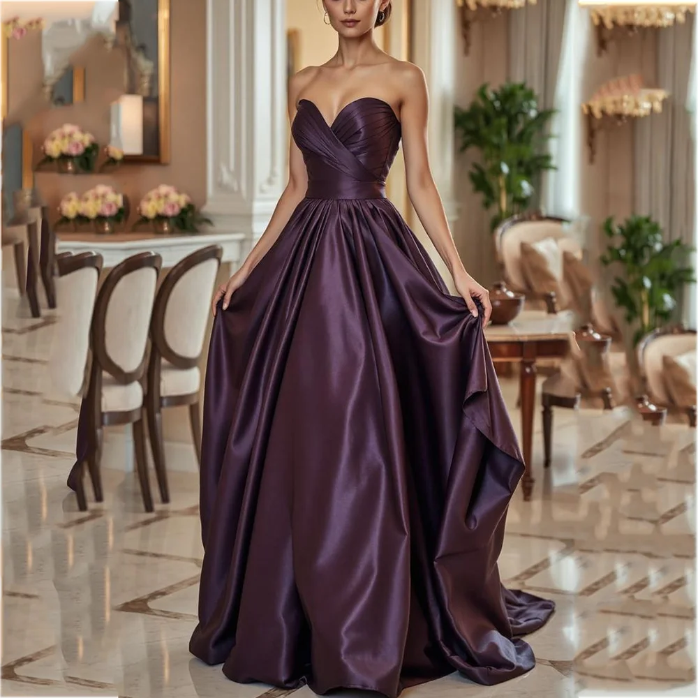 

Модные однотонные платья для выпускного вечера Милая без рукавов Классический крой трапециевидной формы длиной до пола Вечернее платье для торжественных случаев