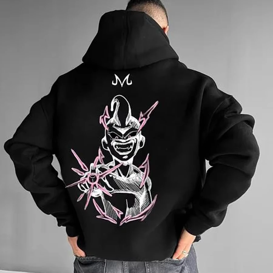 Majin Buu Anime Graphic Men's Hoodies Autumn Winter Men Women Pullover Hooded Hip Hop Cotton Sweatshirts Casual Mens Clothing