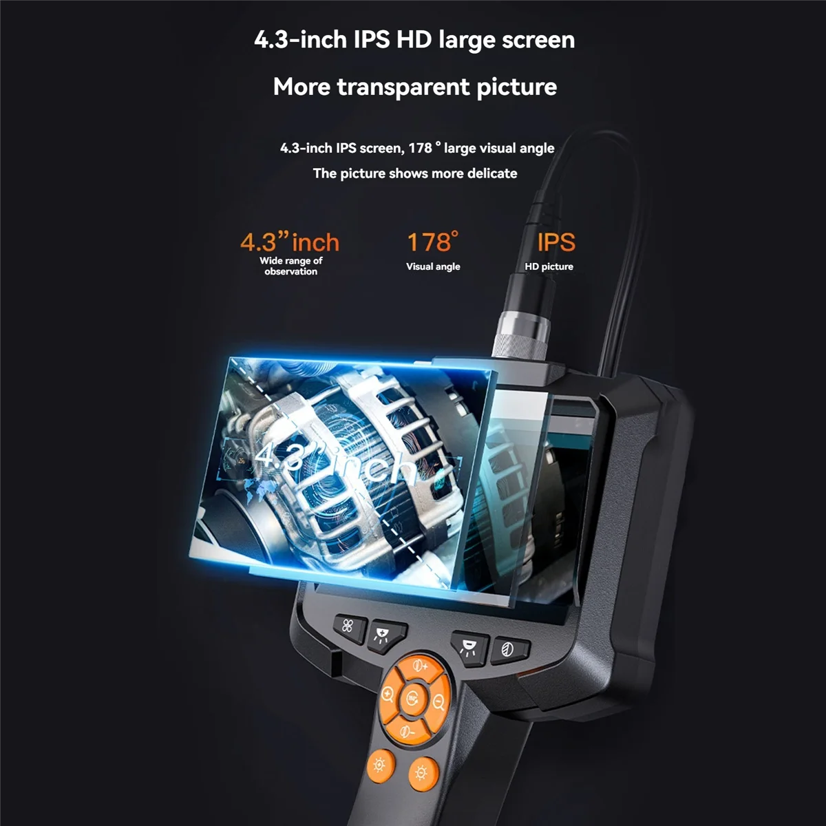 

Single Lens Endoscope Inspection Camera Handheld 1080P 8MM with Light-A77Q
