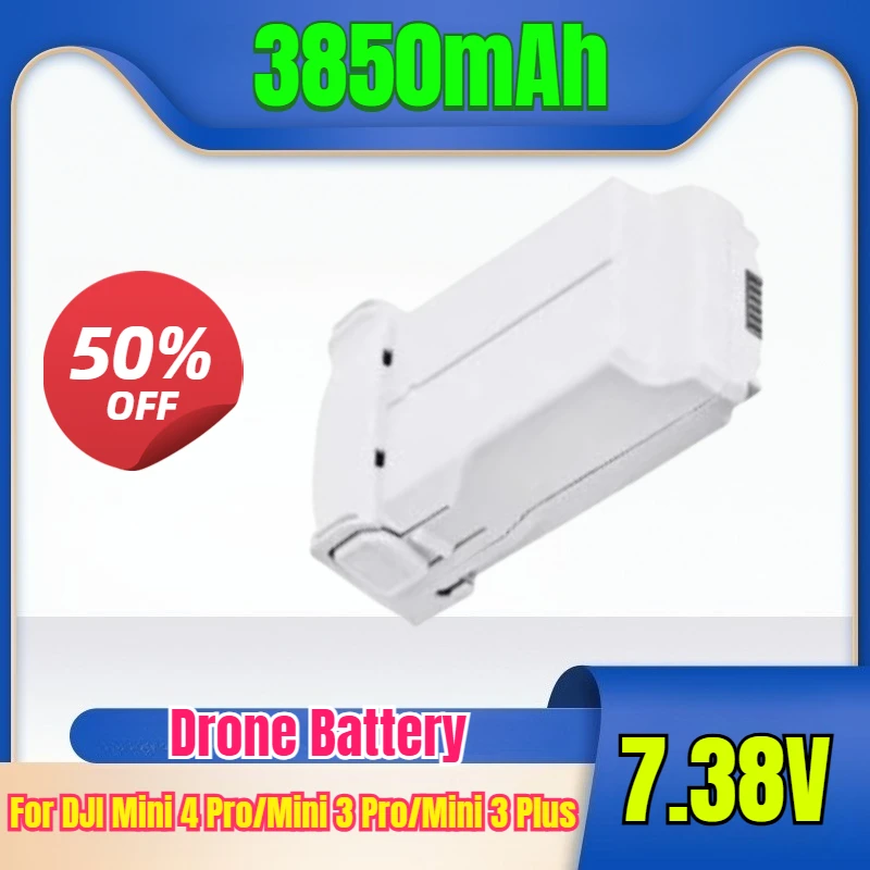 

New Intelligent Flight Battery for DJI Mini 4 Pro/Mini 3 Pro/Mini 3 Plus Capacity 3850mAh 45 Minutes Time Drone Battery
