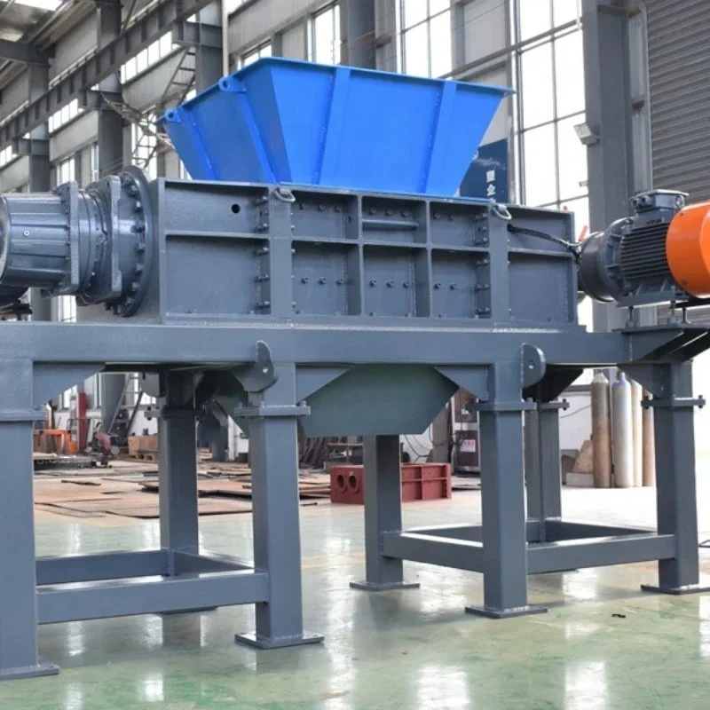 Double Shaft Shredder Machine Customized Iron Aluminum Car Crushing Tyre Shredding Machine Scrap Metal Shredder Machine Price