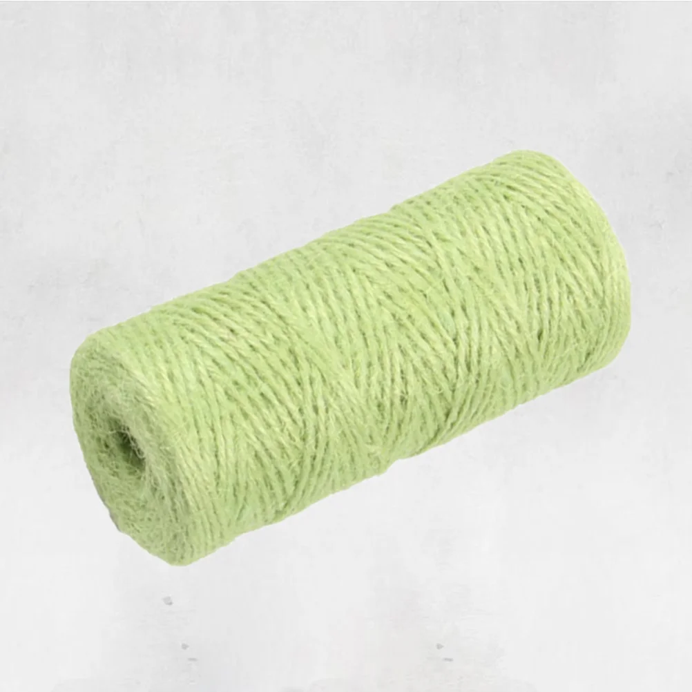 

100m Light Green Hemp Rope for DIY Crafts Gifts Party Decorations Gardening Use Rope String Light Green Ribbon