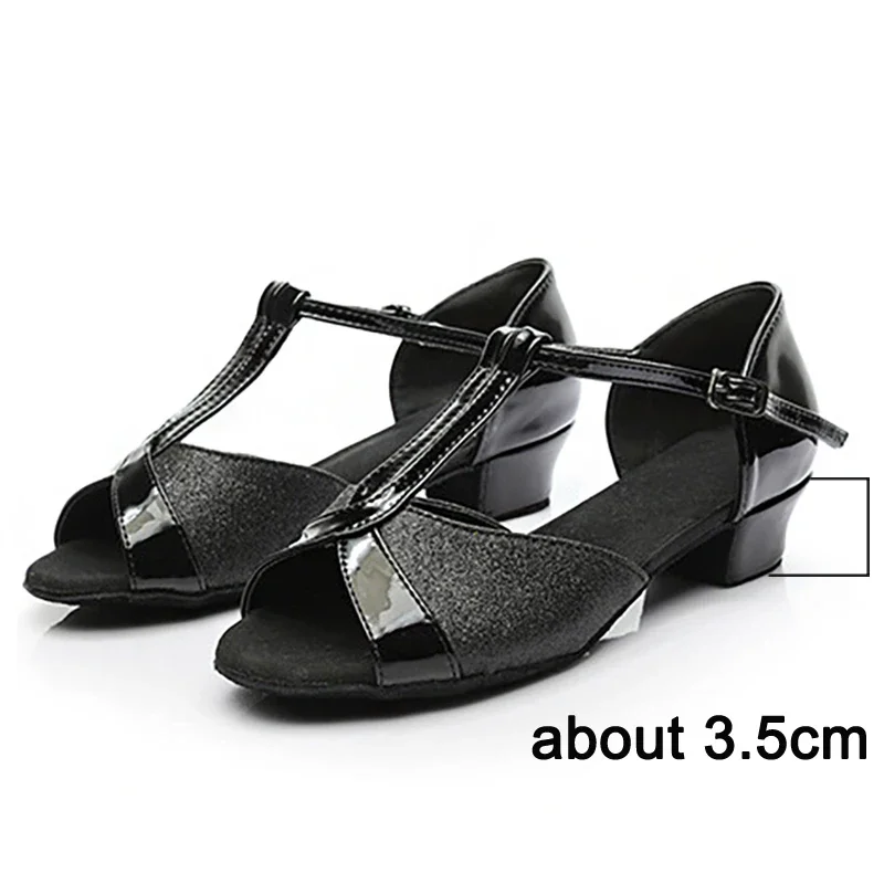 Chaussures de danse de salon pour femmes, chaussures de phtals modernes latines pour filles, sandales de pratique de salsa et de tango