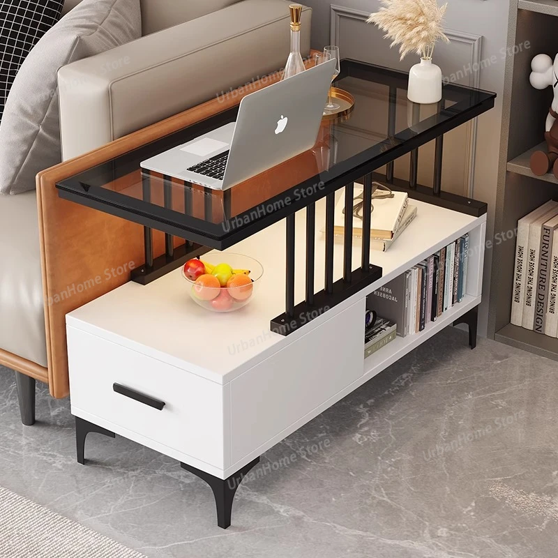 

High Standing Coffee Table Decoration Luxury Modern Storage Designer Books Side Table Writing Mesa Auxiliar Trendy Furniture