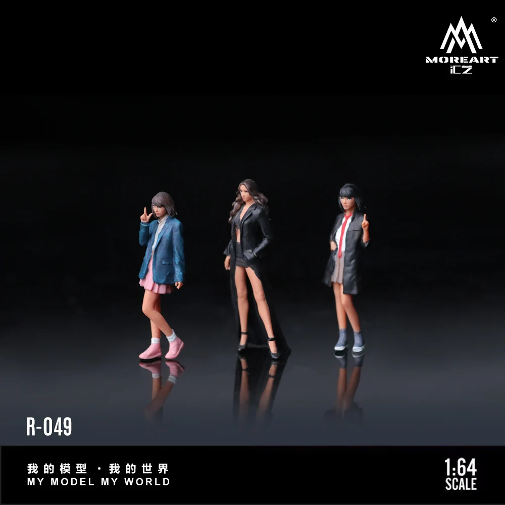더 많은 예술 1:64 윈드브레이커 인형 세트, 선물 및 디스플레이 및 컬렉션을 위한 수지 장식 그림 모델
