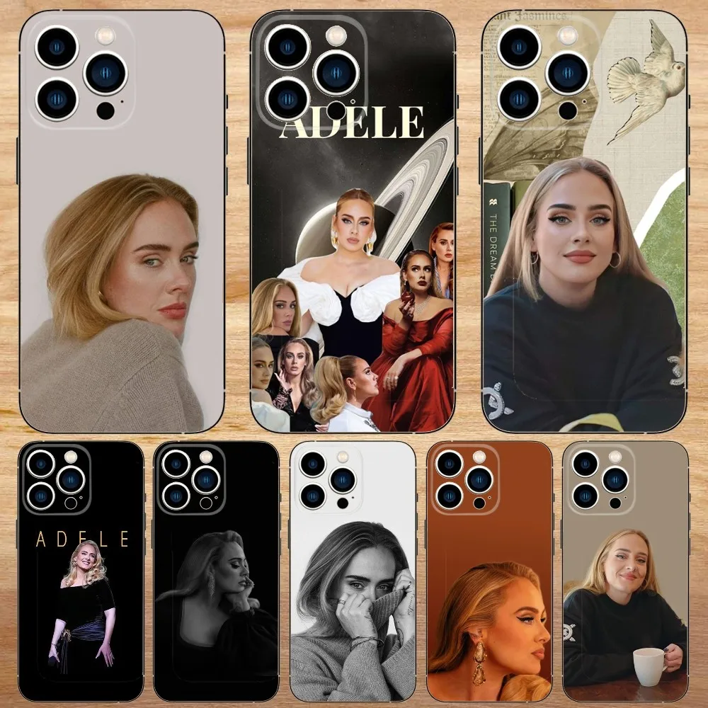 Singer Adele Adkins Phone Case For iPhone15,14,13,12,11,Pro,Max,Plus,Mini,X,XS,XR,8,7,6,S,Plus,SE Soft Black Case