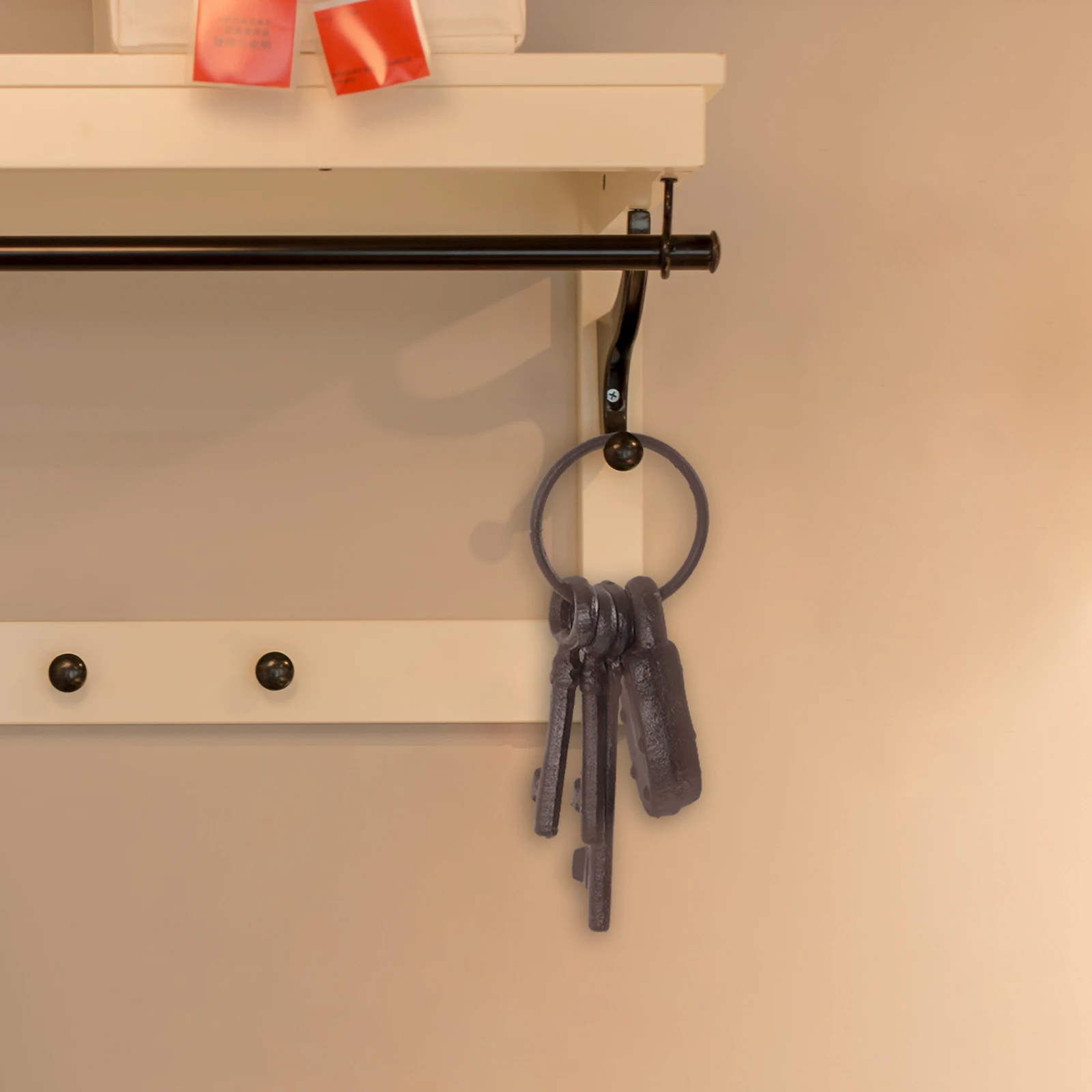 

Cast Iron Ring Vintage Home Decor Farmhouse Cast Iron Key Farmhouse Wall Hanging Garden Decorative Retro Style