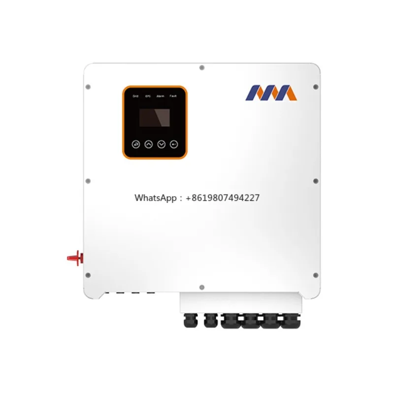 Megarev 3 Phase Hybrid Inverter 5KW-15KW 500V PV Input IP65 WiFi/4G 98.5% Efficiency 60Hz Output Energy Storage System for Home