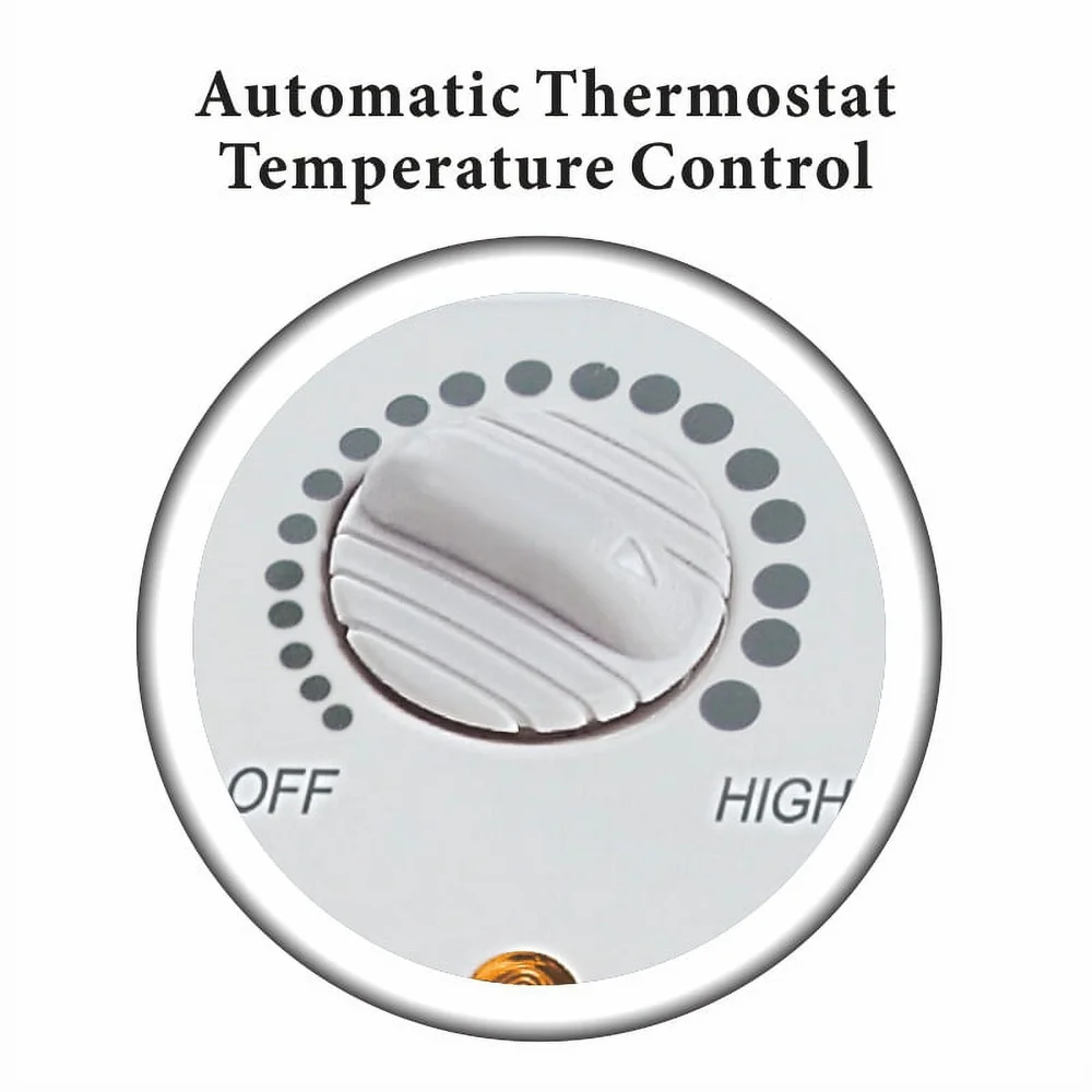 ポータブル電気ラジアントヒーター、サーモスタット付き、1320W、屋内用、転倒保護機能、ファン強制加熱システム、耐久性のある金属製