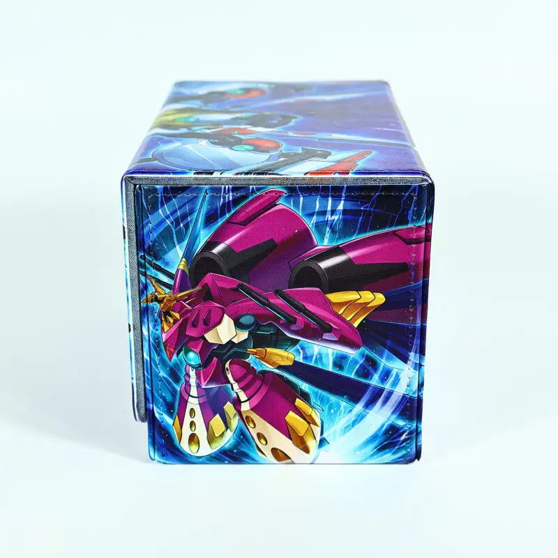 Yu-Gi-Oh! Raidraptor - Satellite Cannon Falcon DIY Large Capacity Leather Card Box Anime Game Collection Card Storage Box 130+