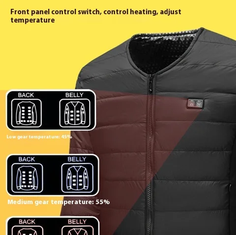 เสื้อคลุมอุ่นอัจฉริยะสำหรับผู้ชาย ฤดูหนาว 2025 22 โซนควบคุมความร้อน ระบบควบคุมคู่ เสื้อแจ็คเก็ตไฟฟ้า เสื้อกั๊กผ้าฝ้ายกันหนาว สำหรับใส่ในบ้านและนอกบ้าน